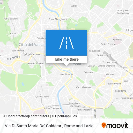 Via Di Santa Maria De' Calderari map