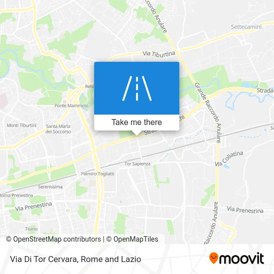 Tor Cervara Street map
