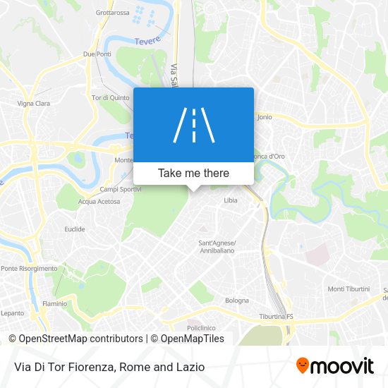 Via Di Tor Fiorenza map