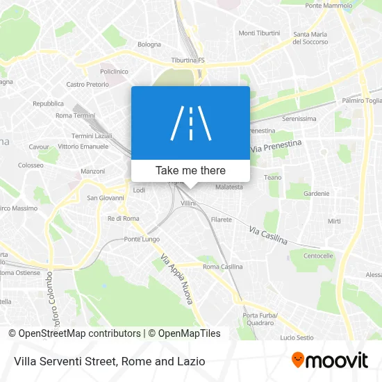 Villa Serventi Street map