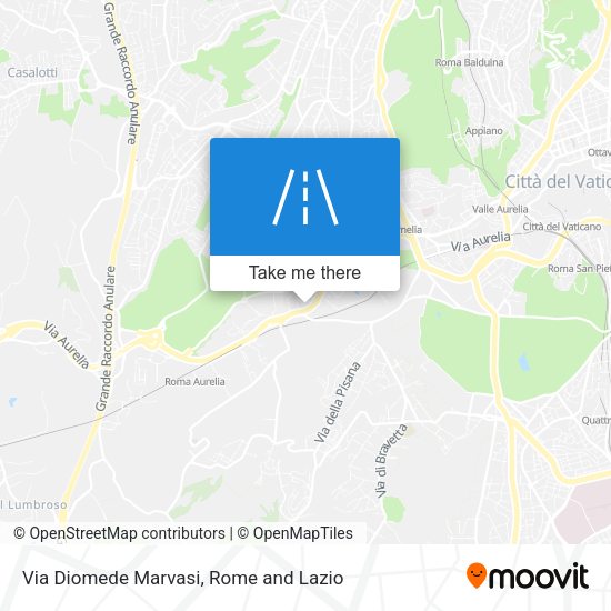 Via Diomede Marvasi map