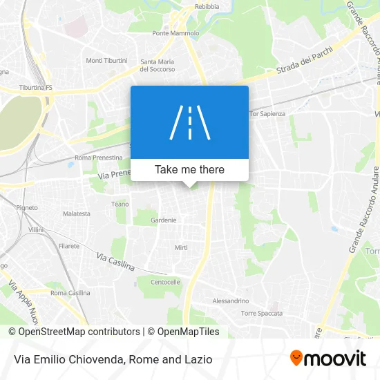 Via Emilio Chiovenda map