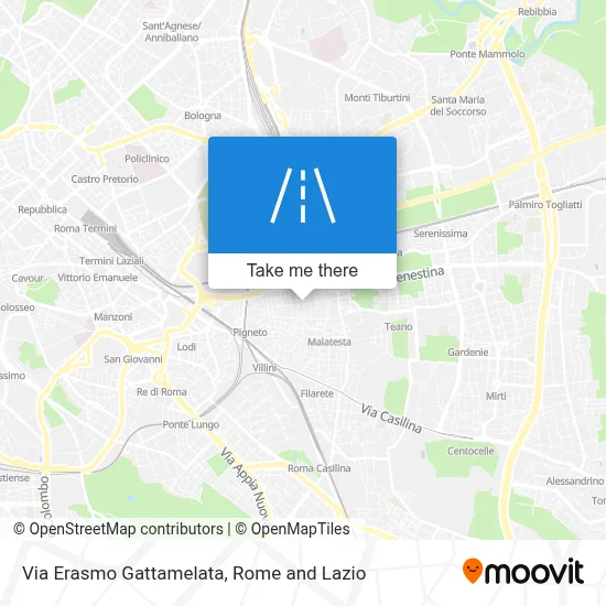 Erasmo Gattamelata Street map