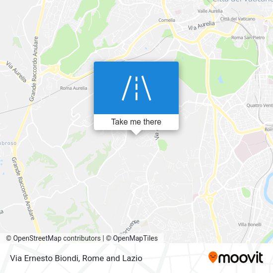 Via Ernesto Biondi map