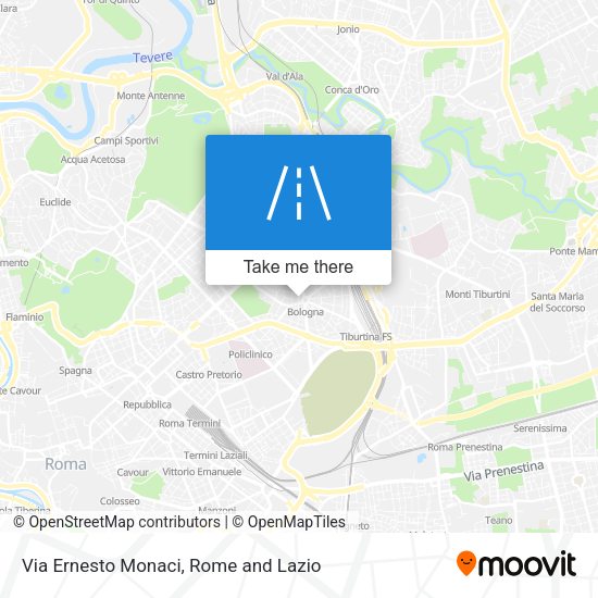 Via Ernesto Monaci map