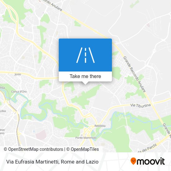 Via Eufrasia Martinetti map
