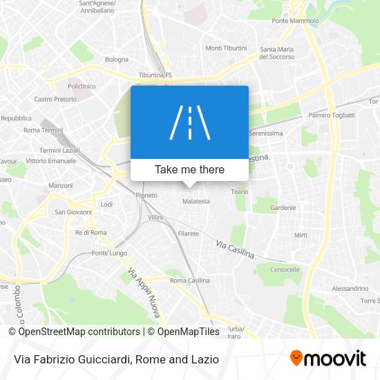 Via Fabrizio Guicciardi map