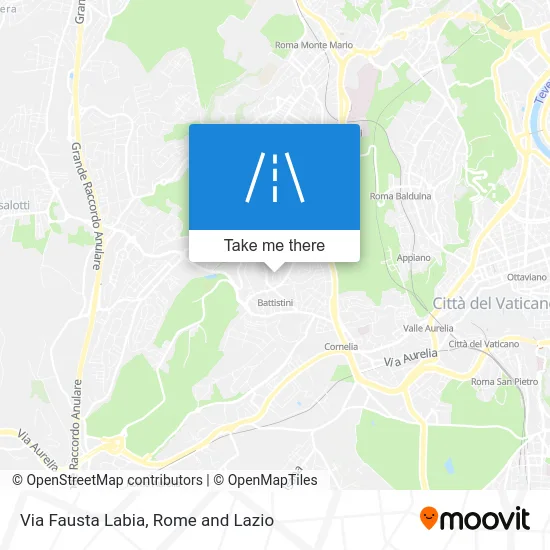 Via Fausta Labia map