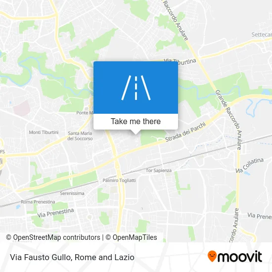 Via Fausto Gullo map