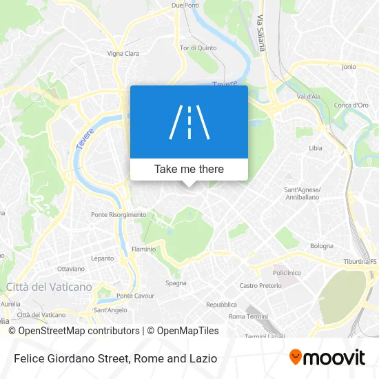 Felice Giordano Street map