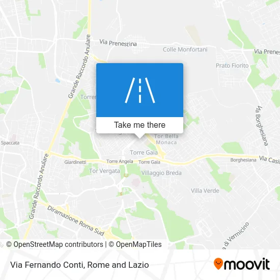 Via Fernando Conti map