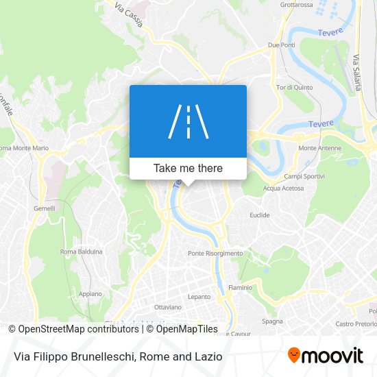 Via Filippo Brunelleschi map