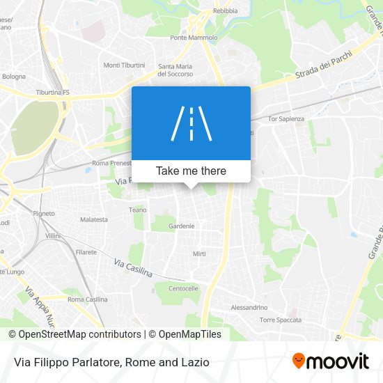 Via Filippo Parlatore map