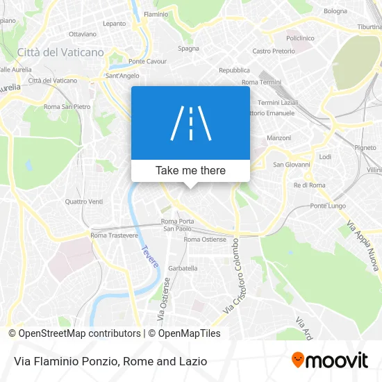 Flaminio Ponzio Street map