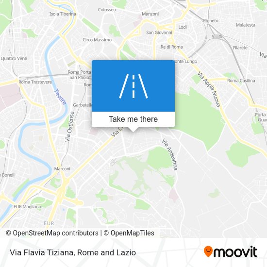 Via Flavia Tiziana map