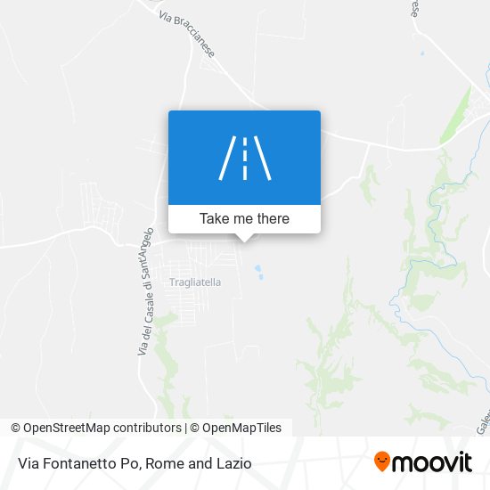 Via Fontanetto Po map