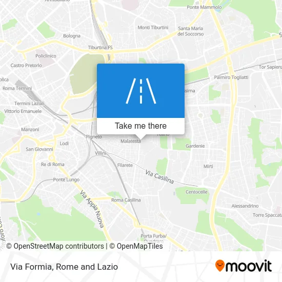 Via Formia map