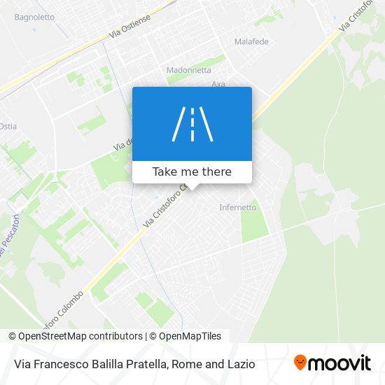 Via Francesco Balilla Pratella map