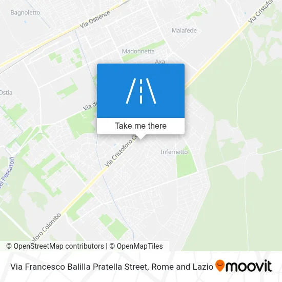 Via Francesco Balilla Pratella Street map