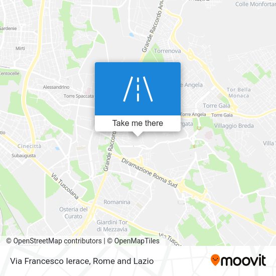 Via Francesco Ierace map
