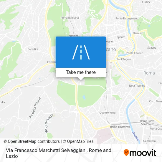 Via Francesco Marchetti Selvaggiani map