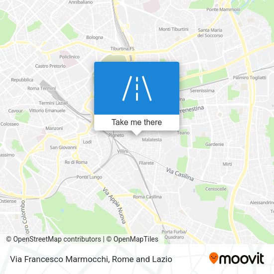 Via Francesco Marmocchi map