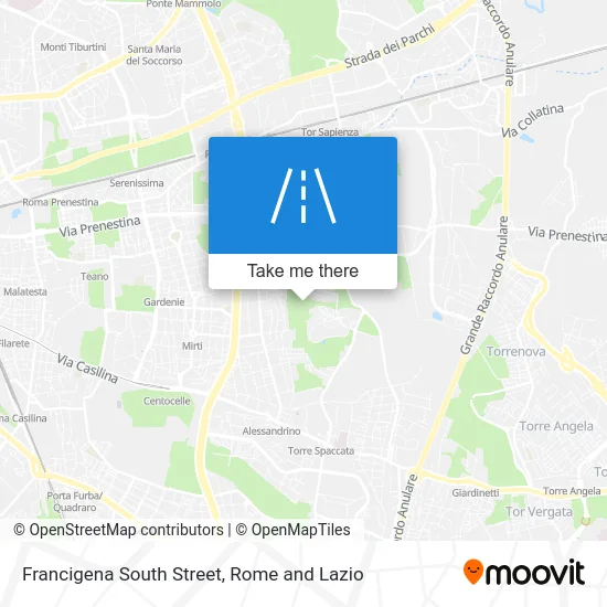 Francigena South Street map