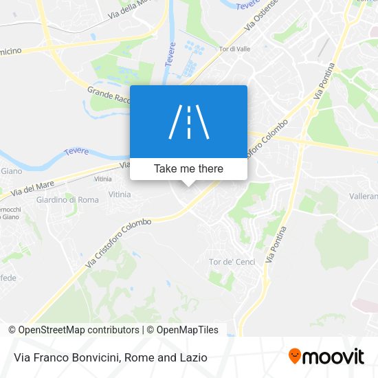 Via Franco Bonvicini map