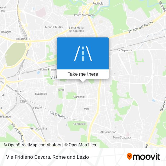 Via Fridiano Cavara map