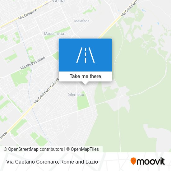 Via Gaetano Coronaro map