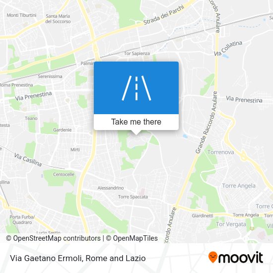 Via Gaetano Ermoli map