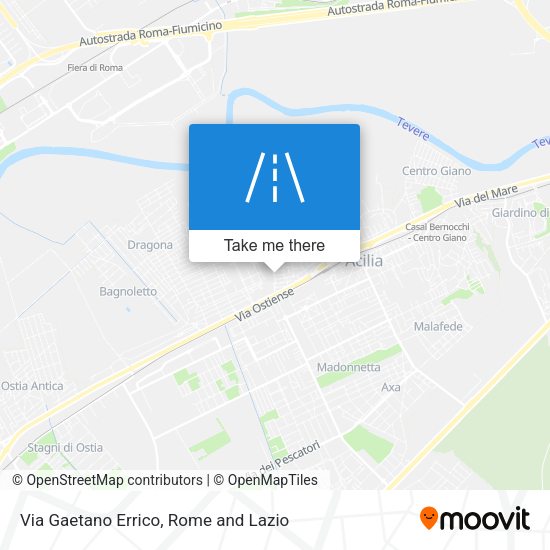 Via Gaetano Errico map