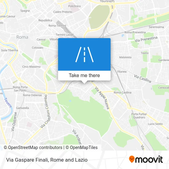 Gaspare Finali Street map