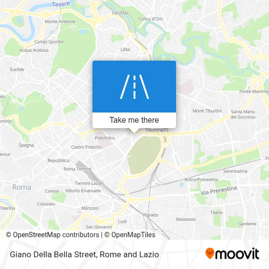 Giano Della Bella Street map