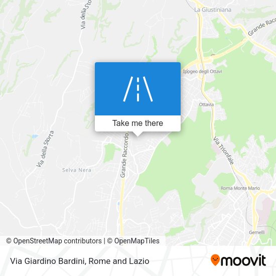 Via Giardino Bardini map