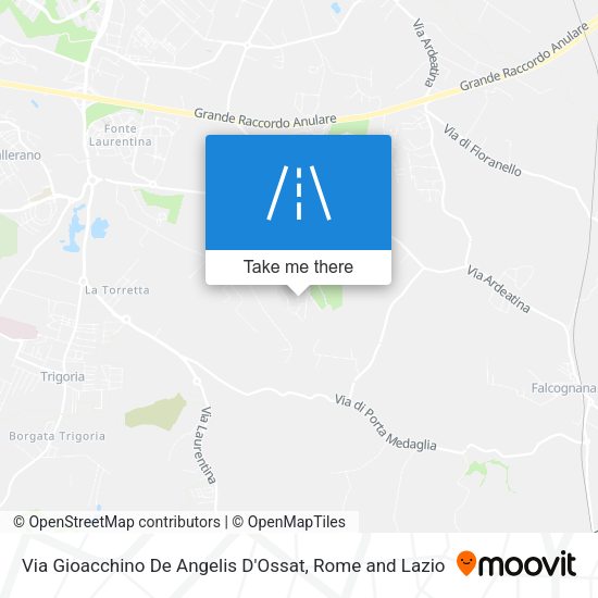Via Gioacchino De Angelis D'Ossat map