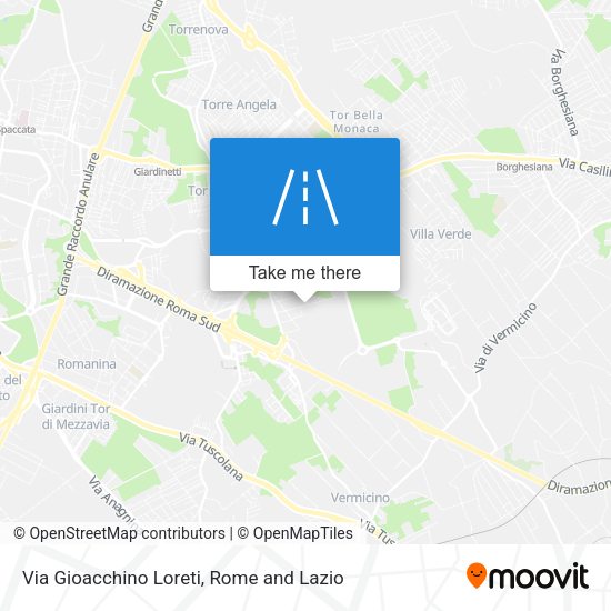 Via Gioacchino Loreti map