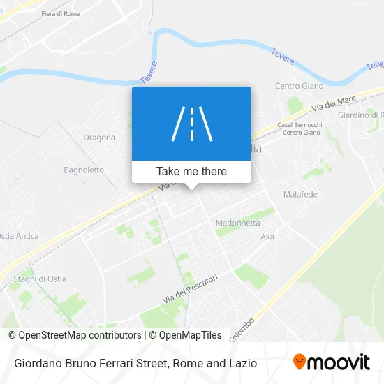 Giordano Bruno Ferrari Street map