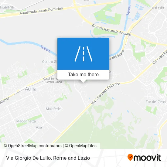 Via Giorgio De Lullo map