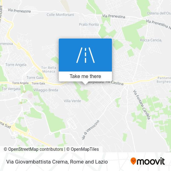 Via Giovambattista Crema map