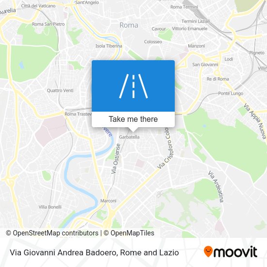 Via Giovanni Andrea Badoero map