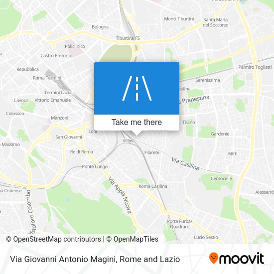Via Giovanni Antonio Magini map
