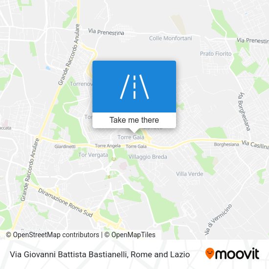 Via Giovanni Battista Bastianelli map