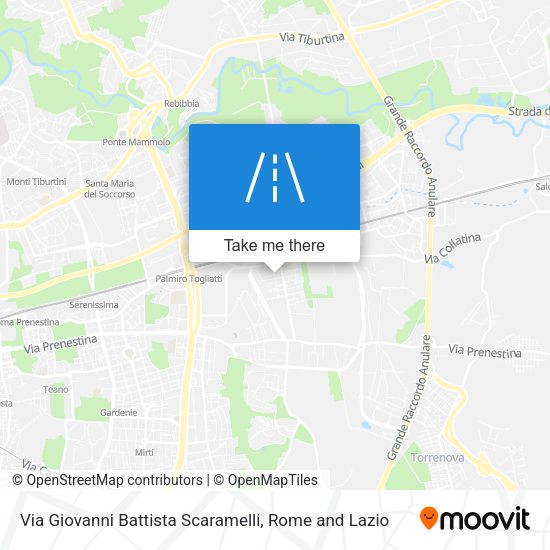 Via Giovanni Battista Scaramelli map