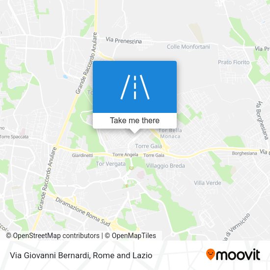 Via Giovanni Bernardi map