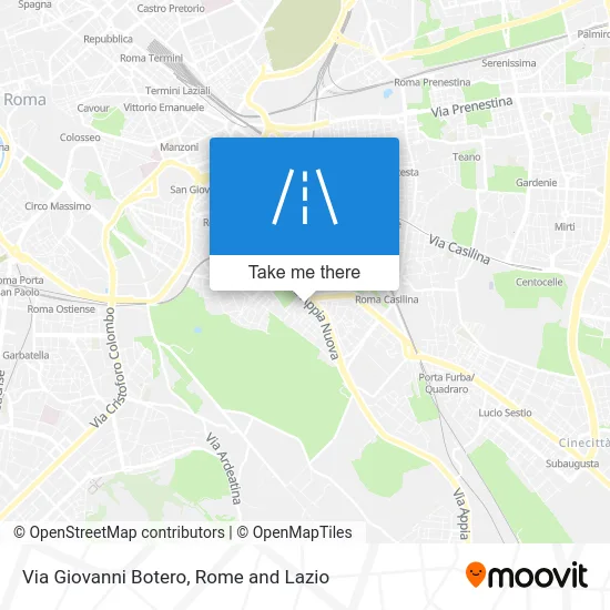 Via Giovanni Botero map