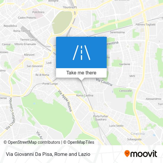 Via Giovanni Da Pisa map