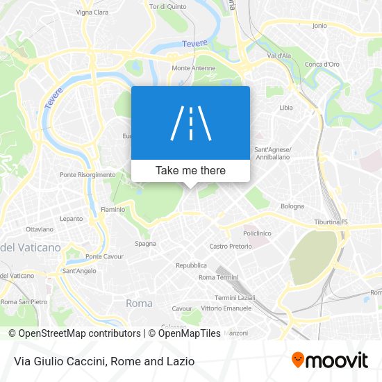 Via Giulio Caccini map