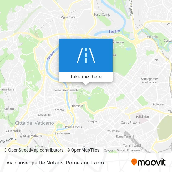 Via Giuseppe De Notaris map
