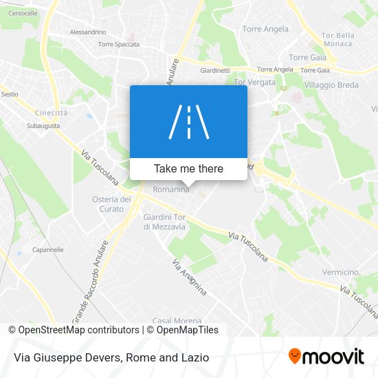 Via Giuseppe Devers map